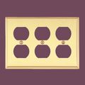 Switchplate Bright Solid Brass Triple Outlet Renovator S Supply 