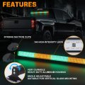 Xridonsen 35 Inch Traffic Advisor Light Bar 144 Led Green Amber Strobe Lights Emergency Warning Flashing Safety Interior