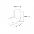 Uxcell 2pcs Clear Elbow Fitting 25mm 0 98 2 Way Acrylic 90 Degree L-shaped Pipe Adapter For Connecting Water Pipes
