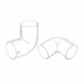 Uxcell 2pcs Clear Elbow Fitting 25mm 0 98 2 Way Acrylic 90 Degree L-shaped Pipe Adapter For Connecting Water Pipes