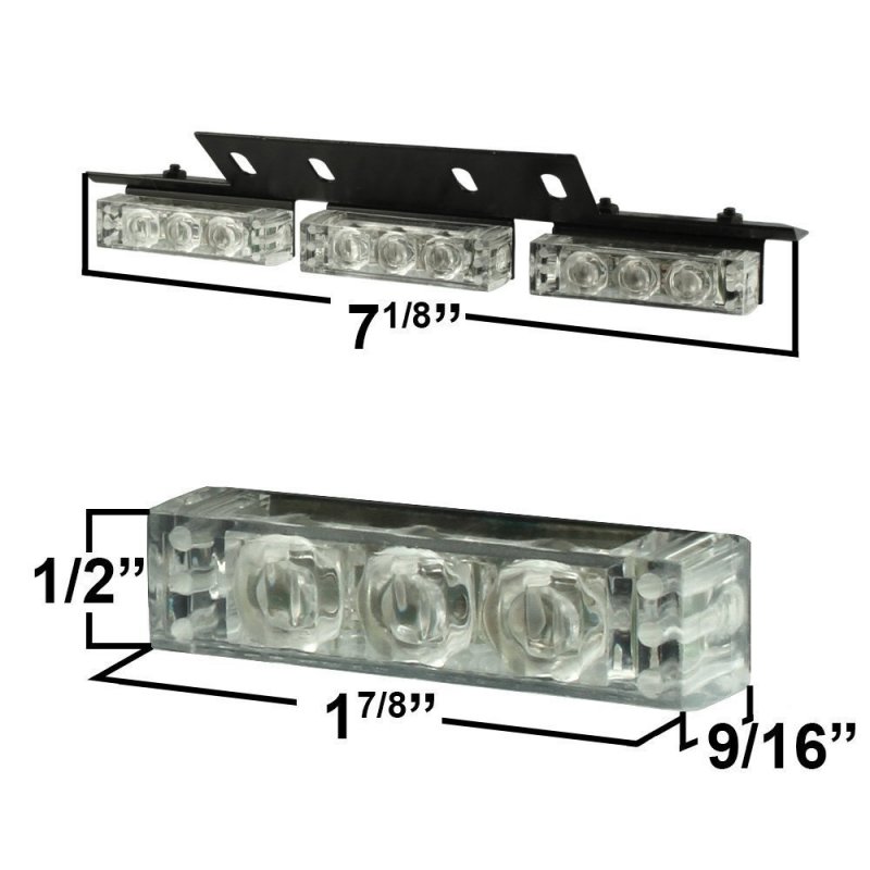 Diyah Red 9 Led Light Bar For 18 Single Strobe In And 54 1 Truck Boat Car Lights