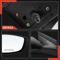 A-premium Passenger Side Manual Door Mirror Compatible With Hyundai Accent 2012-2017 Non-heated Folding Black Outside Rear View