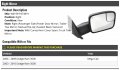 Right Passenger Side Power Door Mirror Trailer Tow Manual Flip-up Heated Black Textured Compatible With 2003-2010 Dodge Ram