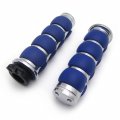Smt-compatible With Kawasaki Mean Streak Drifter Classic Chrome Blue Plain 7 8 Rubber Hand Grip B00rw3rtbg