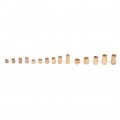 Knurled Brass Nuts Assortment Kit 450pcs Threaded Insert Embedment Fastening Accessories