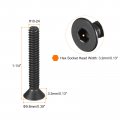 Uxcell 10-24x1-1 4 Flat Head Socket Cap Screws 10 9 Grade Carbon Steel Hex Countersunk Screw Bolts Machine Fasteners Fully