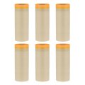 6pcs Pre-taped Masking Paper 18 Inch X 49 Feet Brown High-tack Tape Painters Film For Painting Automotive Floor Protection And 