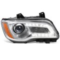 Auto Dynasty Ch2503239 Led Drl Projector Headlight Assembly For Chrysler 300 2011-2014 Passenger Right Side Chrome Housing 