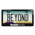 Ipick Image For Ford Mustang Boss 302 Black Real Carbon Fiber Finish Abs Plastic License Plate Frame