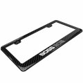 Ipick Image For Ford Mustang Boss 302 Black Real Carbon Fiber Finish Abs Plastic License Plate Frame