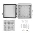 Transparent Hinged Cover Ip67 Junction Box For Outdoor Use Abs Plastic Enclosure With Mounting Plate Versatile Applications