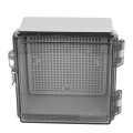 Transparent Hinged Cover Ip67 Junction Box For Outdoor Use Abs Plastic Enclosure With Mounting Plate Versatile Applications