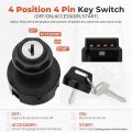 Ignition Key Switch 4 Position Pin For Polaris Rzr 900 1000 Rs1 Turbo General
