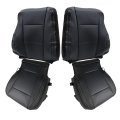 Driver Passenger Bottom Top Lean Back Replacement Perforated Leather Seat Cover Black Ford F-150 Lariat 2015-2017 For F250 F350 