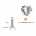 Uxcell 2-56x5 16 Button Head Socket Cap Screws 100pcs 304 Stainless Steel Fasteners Hex Bolts Full Thread Drive