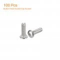 Uxcell 2-56x5 16 Button Head Socket Cap Screws 100pcs 304 Stainless Steel Fasteners Hex Bolts Full Thread Drive