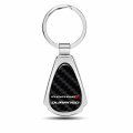 Ipick Image Compatible With Dodge Durango Real Black Carbon Fiber Chrome Metal Teardrop Key Chain Key-ring