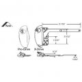 Stb Split Arm Casement Operator For Vinyl Windows Left Hand Roto Pro Drive Blue White Metal Hardware