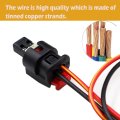 2 Pin Female Wpt-1251 Harness Wire Pigtail For Ford And Lincoln Motorcraft 11 8 In Copper Insulated Wires