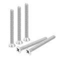 50 Pcs 8-32x2 Inches Machine Screws Phillips Pan Cross Head Fasteners Bolts 304 Stainless Steel Silver For Wall Socket House 