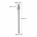 Uxcell Carbide Burrs Rotary Files Single Cut Tree With Ball Nose Tungsten Tip 8mm Cutting Head 6mm Shank 100mm 4-inch Length