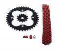 Fits Honda Trx250r 250r 520-96 Red Non O Ring Chain Sprocket Black 13 39