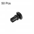 Uxcell Push Clip Rivet 4mm X 6mm Pcb Circuit Panel Nylon Fastener Black 50 Pcs