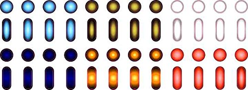 Stickertalk Brand Groovy Gradient Apple Watch Button Dots Stickers