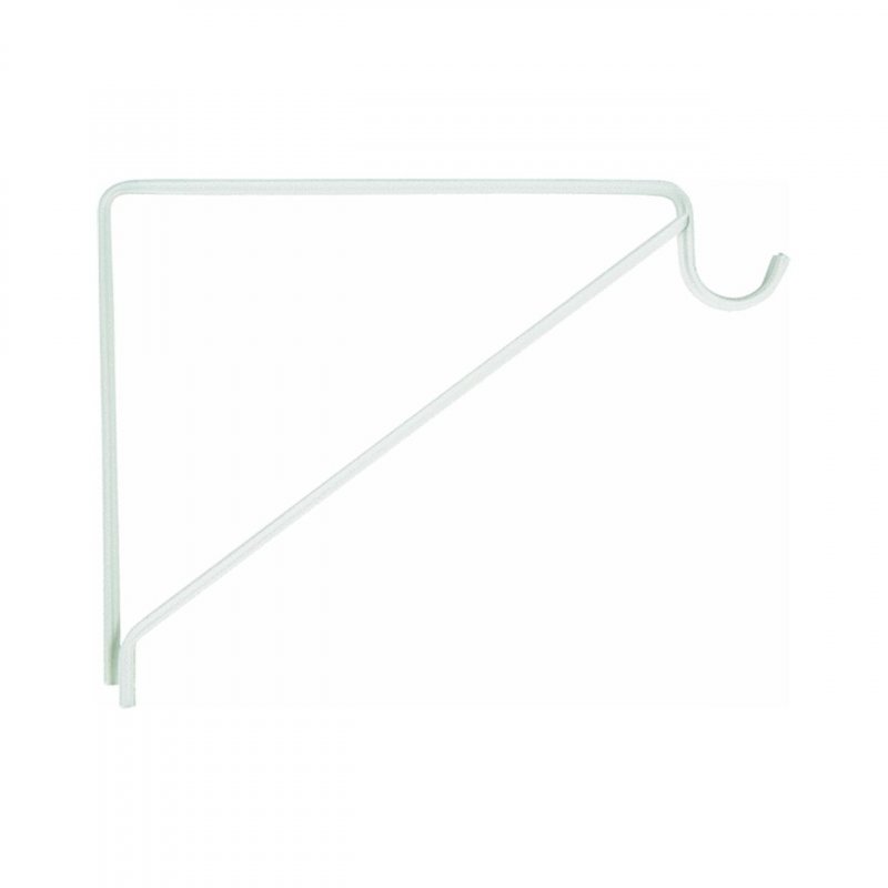 National N224-501 White Baked Enamel Shelf Rod Bracket