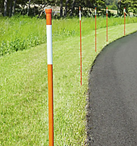 Reflective Driveway Markers 4ft 12 Pack Orange