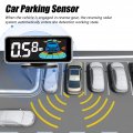 Shkalacar Car Reverse Parking Radar System Backup Rear Reversing Radars With 8 Sensors Distance Detection Lcd Display Sound