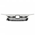 Hecasa Front Grille For 2019-2021 Honda Pilot Grill W Chrome Trim Plastic Black Silvery Replacemant Ho1210158 71150tg7a50