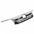 Hecasa Front Grille Compatible With 2019-2021 Honda Pilot Grill W Chrome Trim Plastic Black Silvery Replacemant For Ho1210158