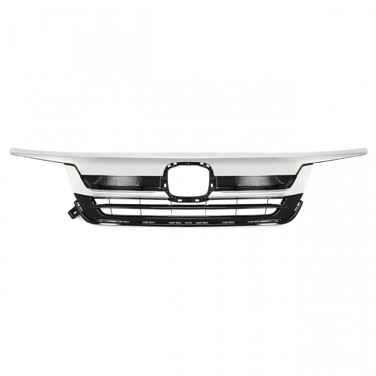 Hecasa Front Grille For 2019-2021 Honda Pilot Grill W Chrome Trim Plastic Black Silvery Replacemant Ho1210158 71150tg7a50