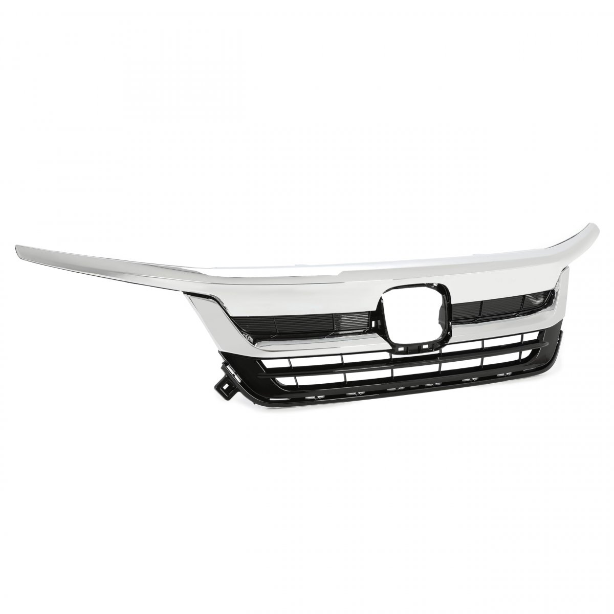 Hecasa Front Grille For 2019-2021 Honda Pilot Grill W Chrome Trim Plastic Black Silvery Replacemant Ho1210158 71150tg7a50