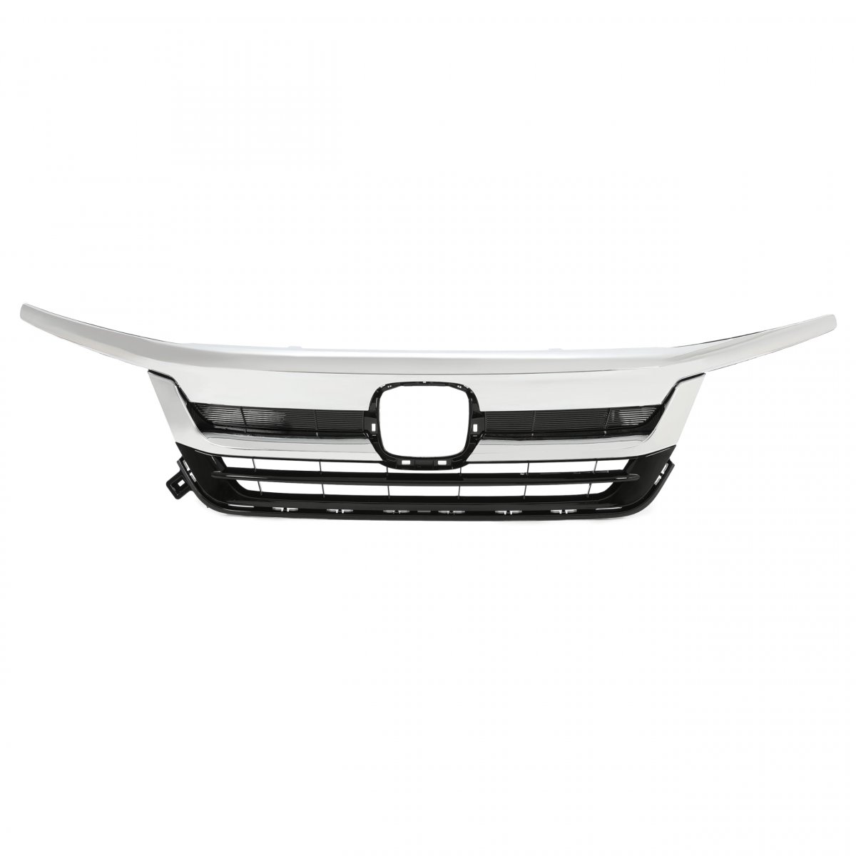 Hecasa Front Grille For 2019-2021 Honda Pilot Grill W Chrome Trim Plastic Black Silvery Replacemant Ho1210158 71150tg7a50