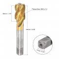 Uxcell Spiral Flute Threading Tap M20 X 1 5 Metric Hss High Speed Steel Titanium Plated Machine Thread Screw 4 Flutes Tapping