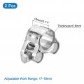Uxcell 2pcs T-bolt Hose Clamp Working Range 17-19mm 304 Stainless Steel Intake Intercooler Clamps Adjustable Tube For Tubes