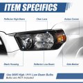 Auto Dynasty Factory Style Halogen Headlight Lamp Compatible With Toyota 4runner Limited Trail Sr5 2010-2013 Driver Left Side