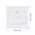 Uxcell Push Button Release Switch Door Access Control System Pc Panel 86mm X Dc 12v 3a White