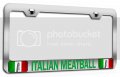 Italian Meatball Italy Chrome Metal License Plate Frame Tag Holder F32 