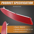 X Autohaux Rear Left Bumper Reflector Light Cover For Bmw X3 F25 2011-2014 63147217315 Red