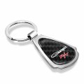 Ipick Image Compatible With Dodge Charger R T Classic Real Carbon Fiber Chrome Metal Teardrop Key Chain