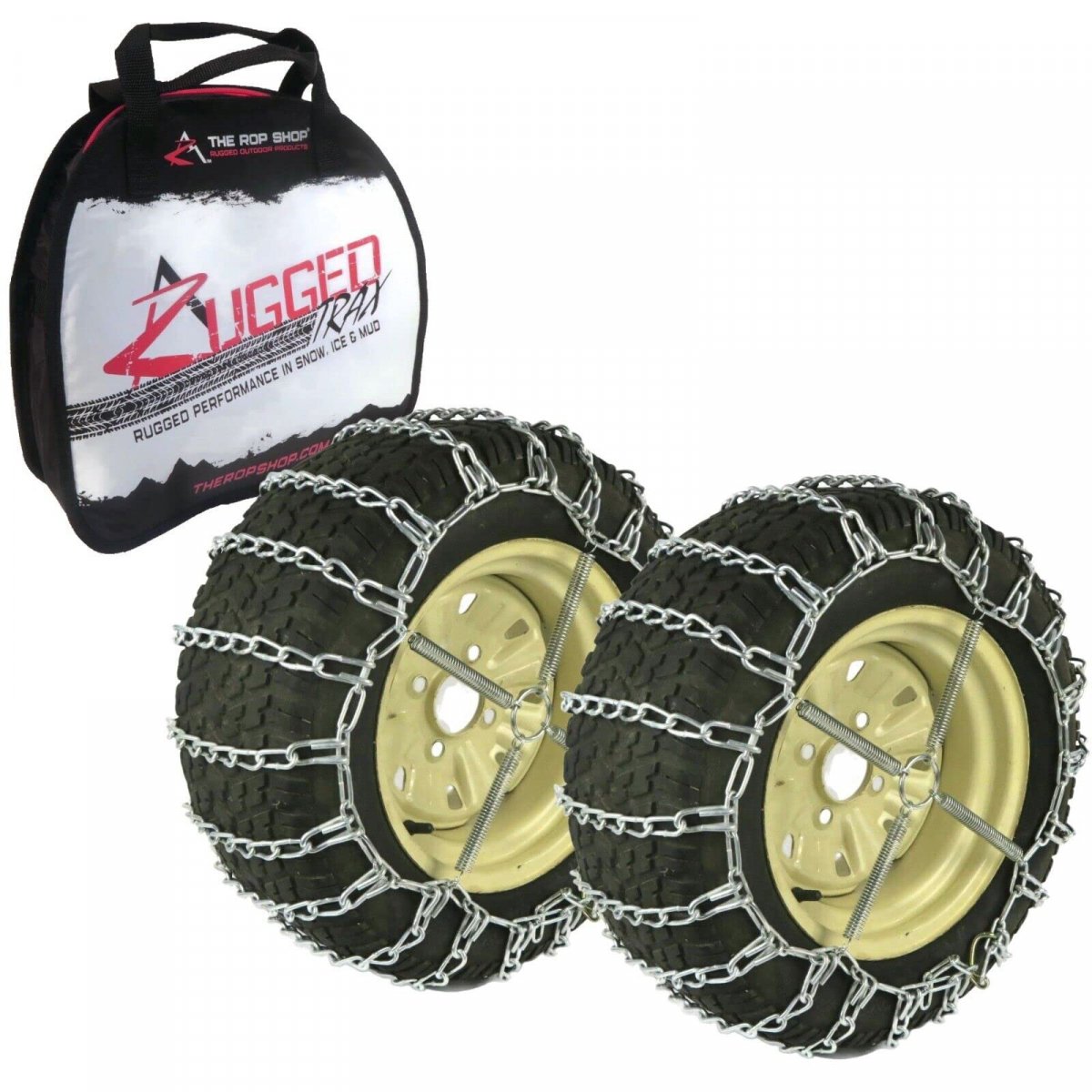 Tire Chains And Tensioners For Sears Snow Blowers With 15x5x6 In Tires Zinc Plated 2 Link Turf Mud
