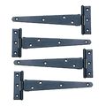 4 Pcs T Strap Door Hinges Black Rsf Wrought Iron 13 Renovator S Supply 