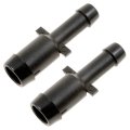 Vacuum Tubing Connector 3 8 In By 1 4 Straight Plastic Fittings Black 2 Pieces Alx-pau-mm-47306-cl360a50 