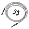 M10x1 Motorcycle Atv Hydraulic Brake Line Oil Hose Pipe Fitting An3 28 90 Degree 240cm Length 