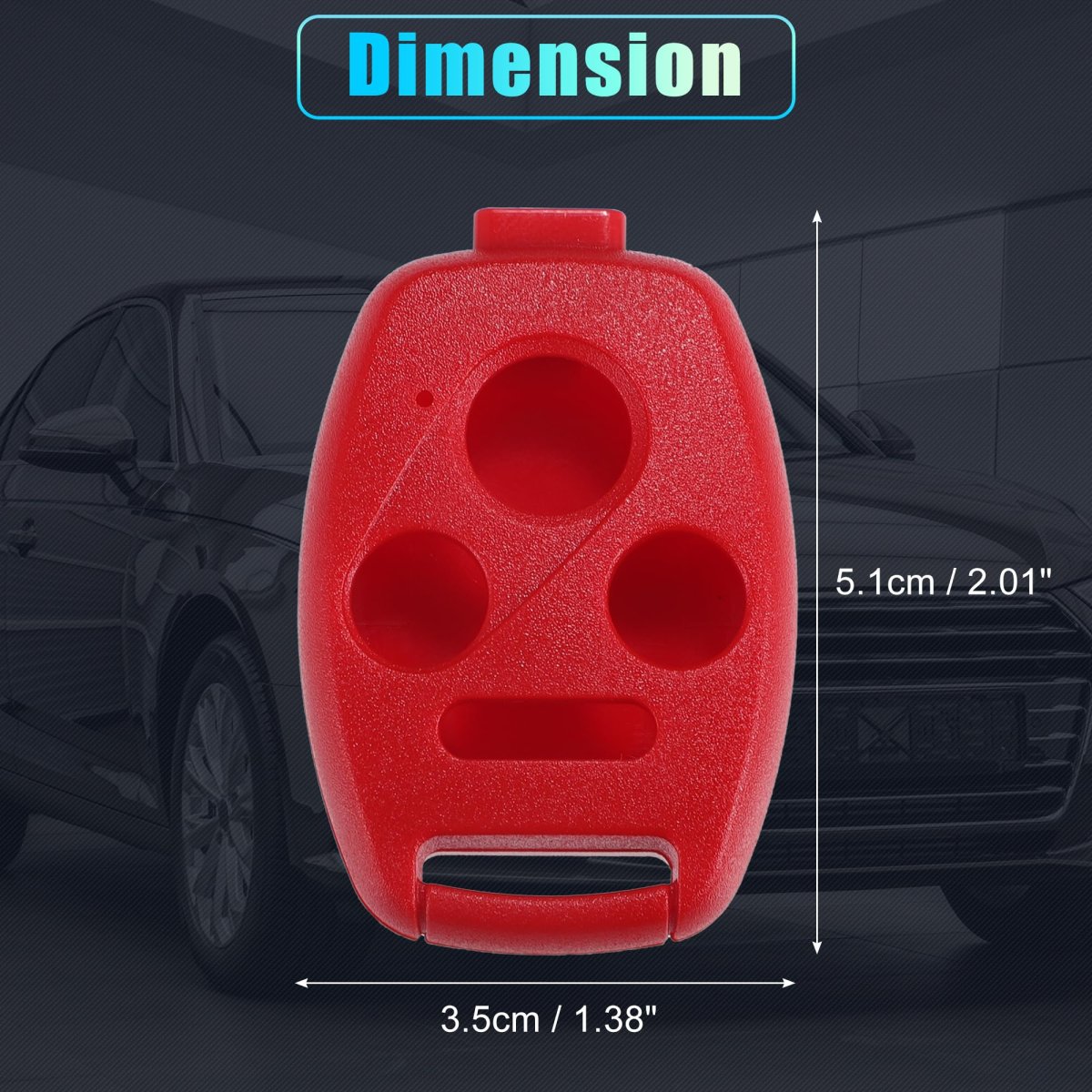 4 Buttons Keyless Entry Remote Key Fob Shell Case Kit For Honda Cr-v Pilot Civic Accord With Mini Screwdriver Red