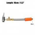 X Autohaux 1 Pcs 6 3 Flexible Tire Inflator Hose Adapter M6 Thread Size Air Chuck With For Standard Valve Fine Release