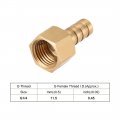 Uxcell Brass Hose Barb Fitting Connector 8mm G1 4 Female Thread Pipe Adapter 5pcs